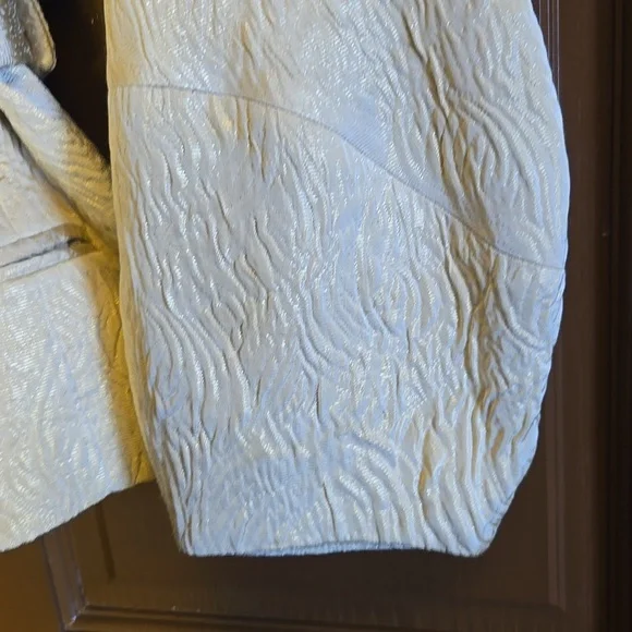Jones N.Y.-Cream textured short cream jkt with belt Sz L - Picture 12 of 12